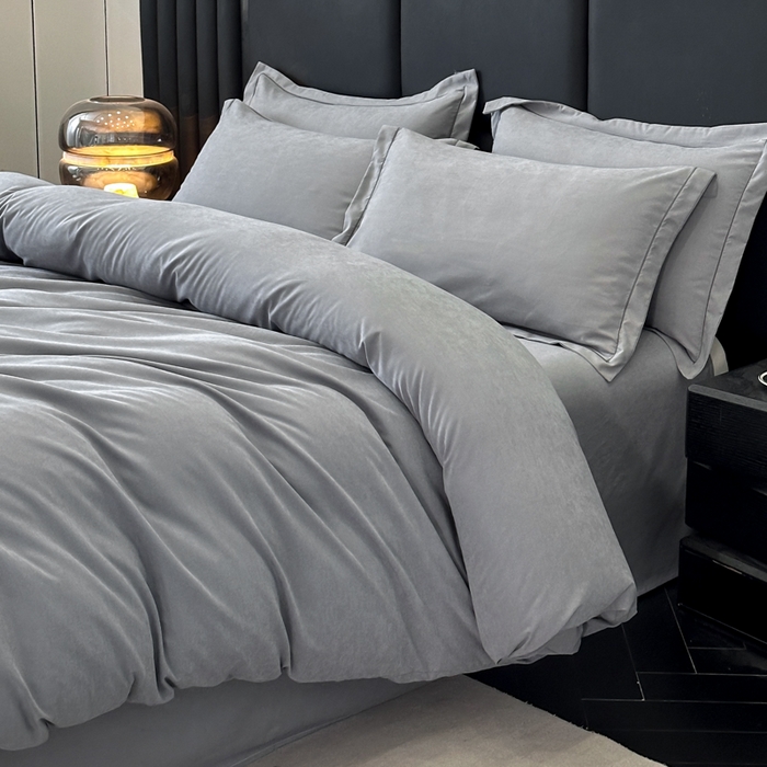 91家纺网 家纺一手货源 找家纺 优梦莱 2025新款抗菌防螨单被套 魅影灰