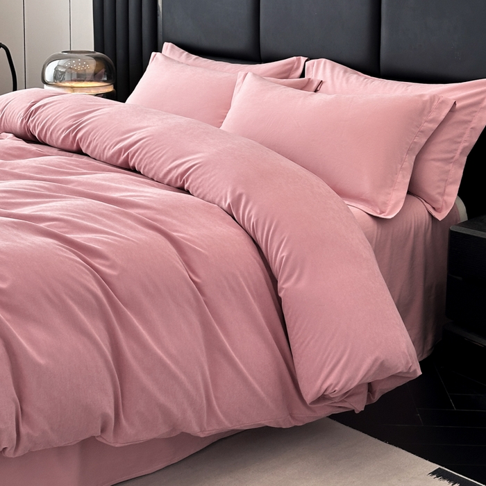 91家纺网 家纺一手货源 找家纺 优梦莱 2025新款抗菌防螨单被套 草莓冰粉