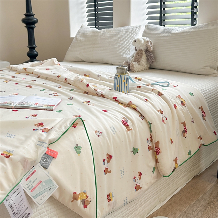 91家纺网 家纺一手货源 找家纺 暖生活 2025新款冰激淋凉感丝夏被系列