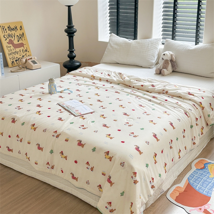 91家纺网 家纺一手货源 找家纺 暖生活 2025新款冰激淋凉感丝夏被系列