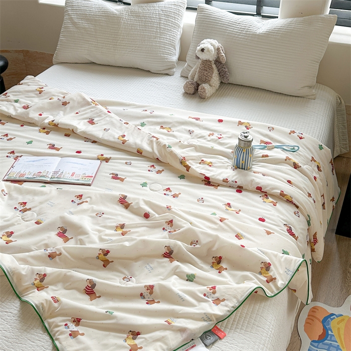 91家纺网 家纺一手货源 找家纺 暖生活 2025新款冰激淋凉感丝夏被系列