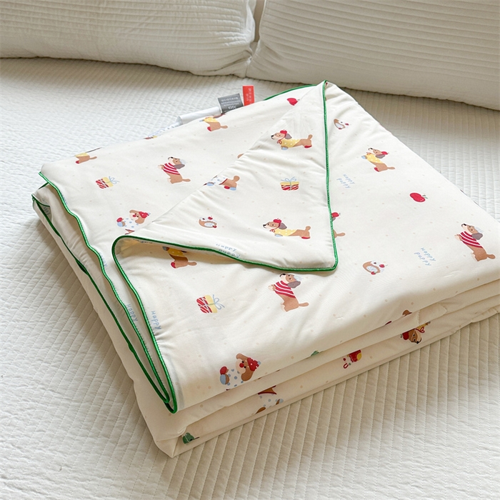 91家纺网 家纺一手货源 找家纺 暖生活 2025新款冰激淋凉感丝夏被系列