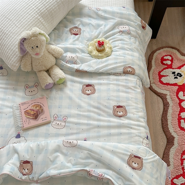 91家纺网 家纺一手货源 找家纺 暖生活 2025新款冰激淋凉感丝夏被系列