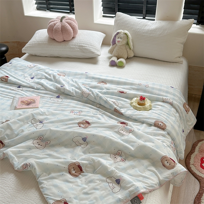 91家纺网 家纺一手货源 找家纺 暖生活 2025新款冰激淋凉感丝夏被系列