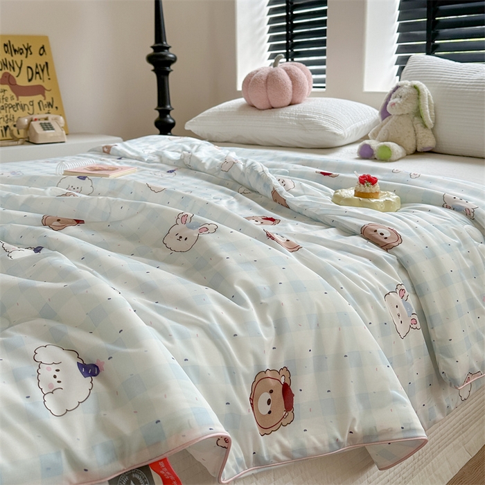 91家纺网 家纺一手货源 找家纺 暖生活 2025新款冰激淋凉感丝夏被系列