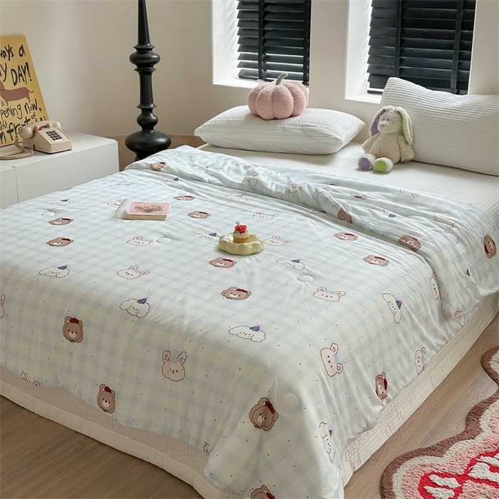 91家纺网 家纺一手货源 找家纺 暖生活 2025新款冰激淋凉感丝夏被系列