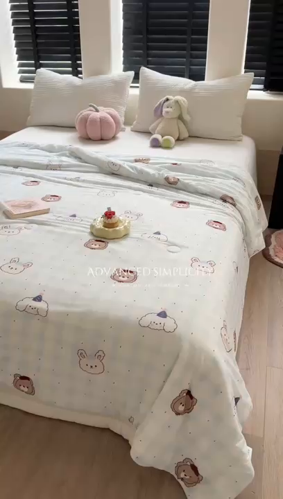 91家纺网 家纺一手货源 找家纺 暖生活 2025新款冰激淋凉感丝夏被系列