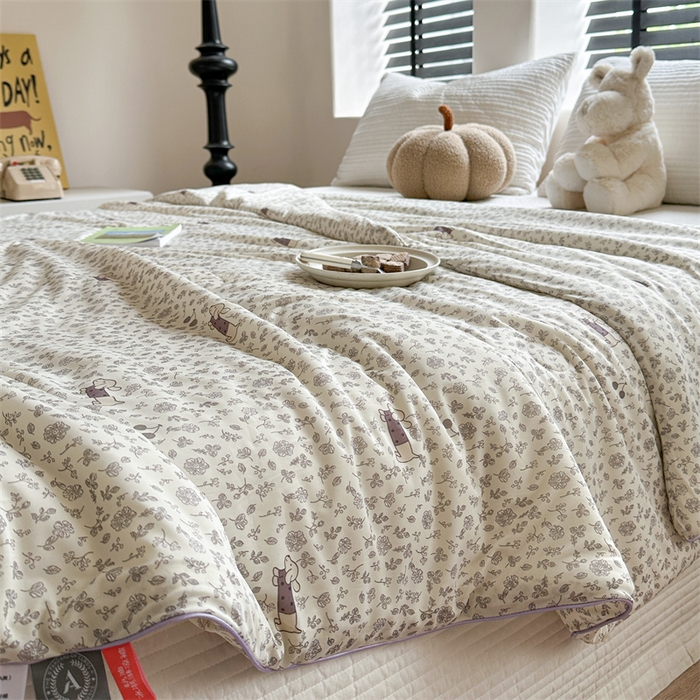 91家纺网 家纺一手货源 找家纺 暖生活 2025新款冰激淋凉感丝夏被系列