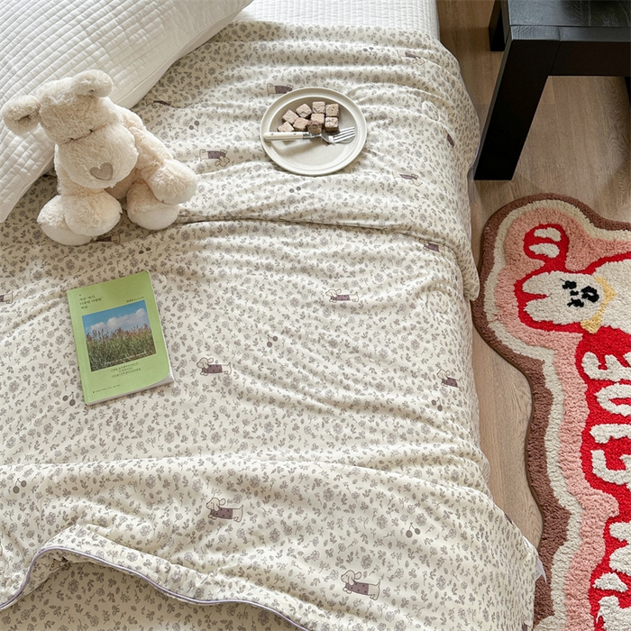 91家纺网 家纺一手货源 找家纺 暖生活 2025新款冰激淋凉感丝夏被系列