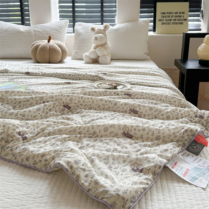 91家纺网 家纺一手货源 找家纺 暖生活 2025新款冰激淋凉感丝夏被系列