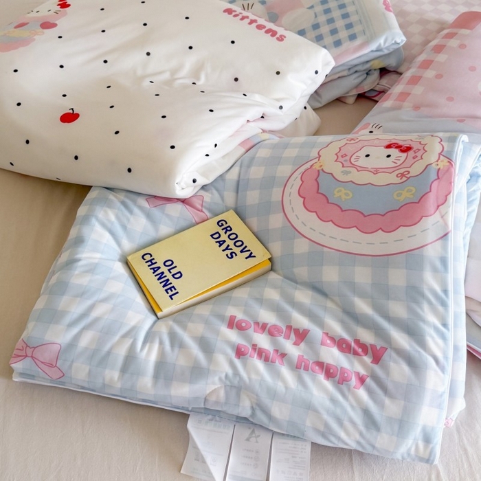 91家纺网 家纺一手货源 找家纺 顾里家纺 2025新款韩系少女凉感冰皮夏被夏凉被空调被 组合图仅供参考