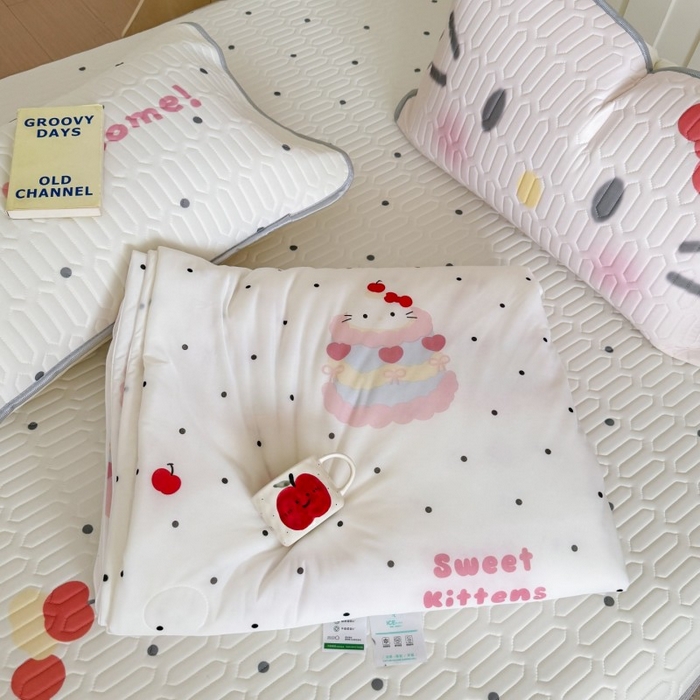 顾里家纺 2025新款韩系少女凉感冰皮夏被夏凉被空调被 波点粉猫