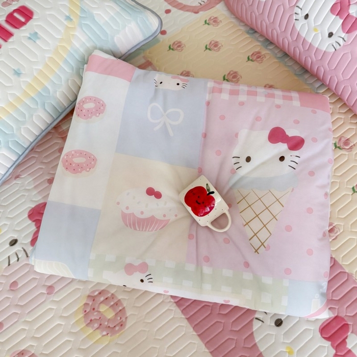 91家纺网 家纺一手货源 找家纺 顾里家纺 2025新款韩系少女凉感冰皮夏被夏凉被空调被 猫咪时光