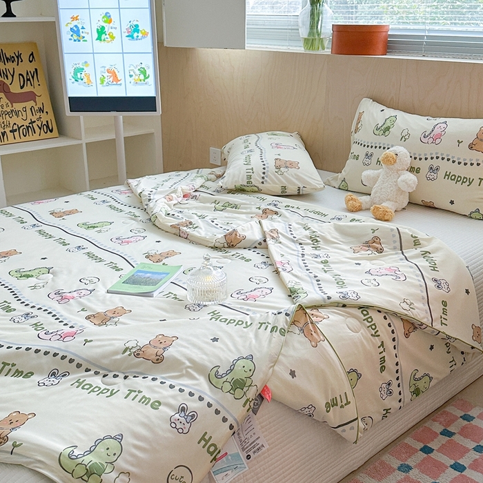 91家纺网 家纺一手货源 找家纺 暖生活 2025新款冰激淋凉感丝夏被系列