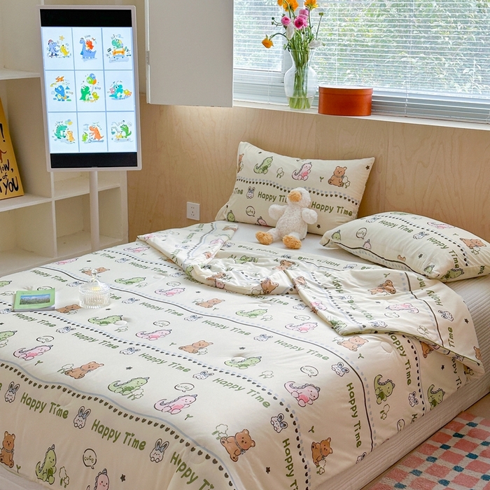 91家纺网 家纺一手货源 找家纺 暖生活 2025新款冰激淋凉感丝夏被系列