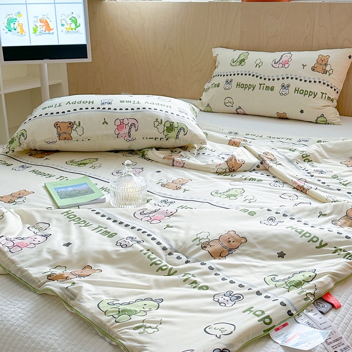 91家纺网 家纺一手货源 找家纺 暖生活 2025新款冰激淋凉感丝夏被系列