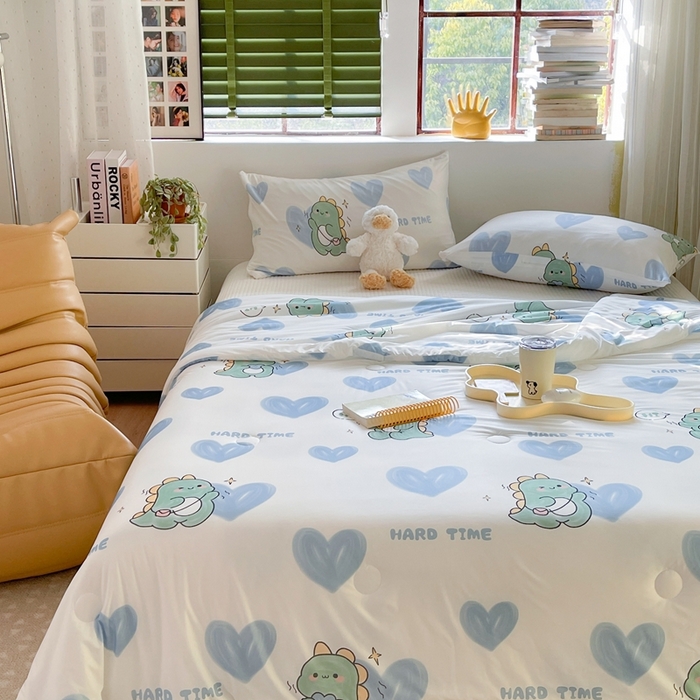 91家纺网 家纺一手货源 找家纺 暖生活 2025新款冰激淋凉感丝夏被系列