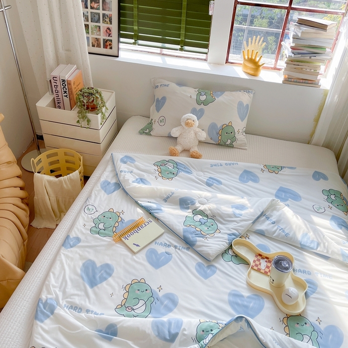 91家纺网 家纺一手货源 找家纺 暖生活 2025新款冰激淋凉感丝夏被系列