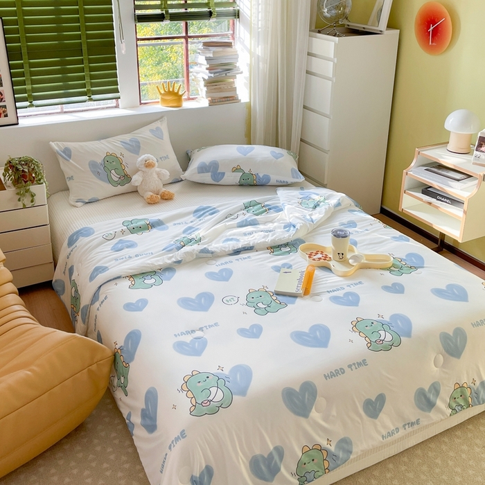 91家纺网 家纺一手货源 找家纺 暖生活 2025新款冰激淋凉感丝夏被系列