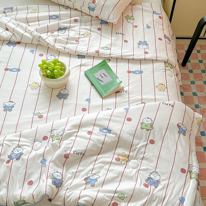 91家纺网 家纺一手货源 找家纺 暖生活 2025新款冰激淋凉感丝夏被系列