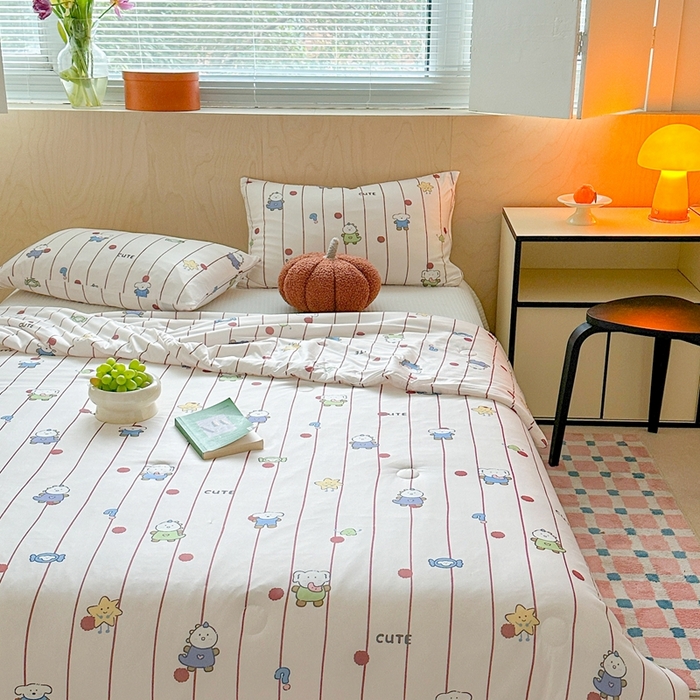 91家纺网 家纺一手货源 找家纺 暖生活 2025新款冰激淋凉感丝夏被系列