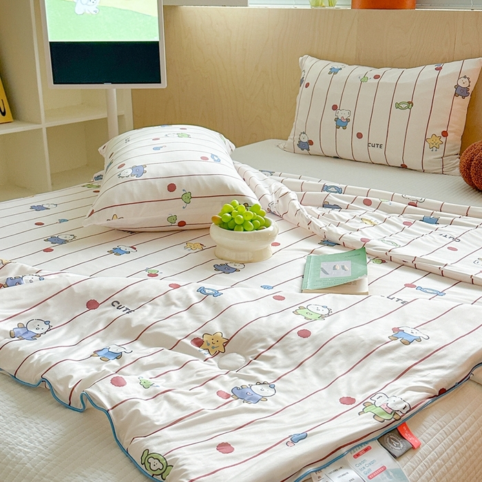 91家纺网 家纺一手货源 找家纺 暖生活 2025新款冰激淋凉感丝夏被系列