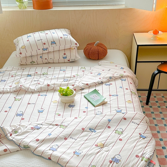 91家纺网 家纺一手货源 找家纺 暖生活 2025新款冰激淋凉感丝夏被系列