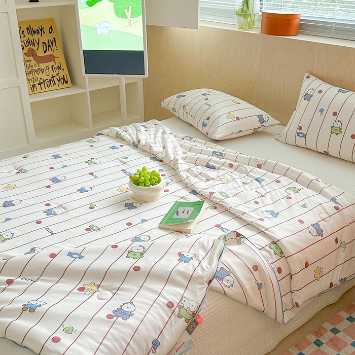 91家纺网 家纺一手货源 找家纺 暖生活 2025新款冰激淋凉感丝夏被系列