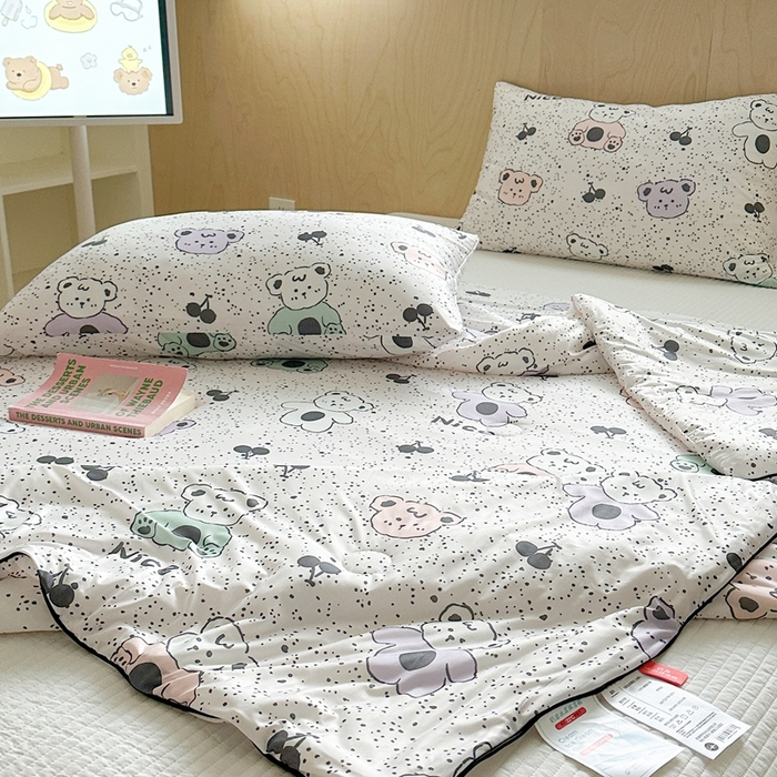 91家纺网 家纺一手货源 找家纺 暖生活 2025新款冰激淋凉感丝夏被系列