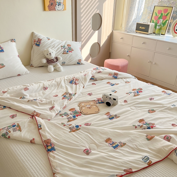 91家纺网 家纺一手货源 找家纺 暖生活 2025新款冰激淋凉感丝夏被系列