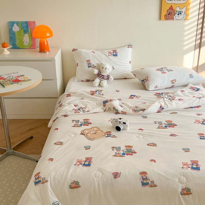 91家纺网 家纺一手货源 找家纺 暖生活 2025新款冰激淋凉感丝夏被系列