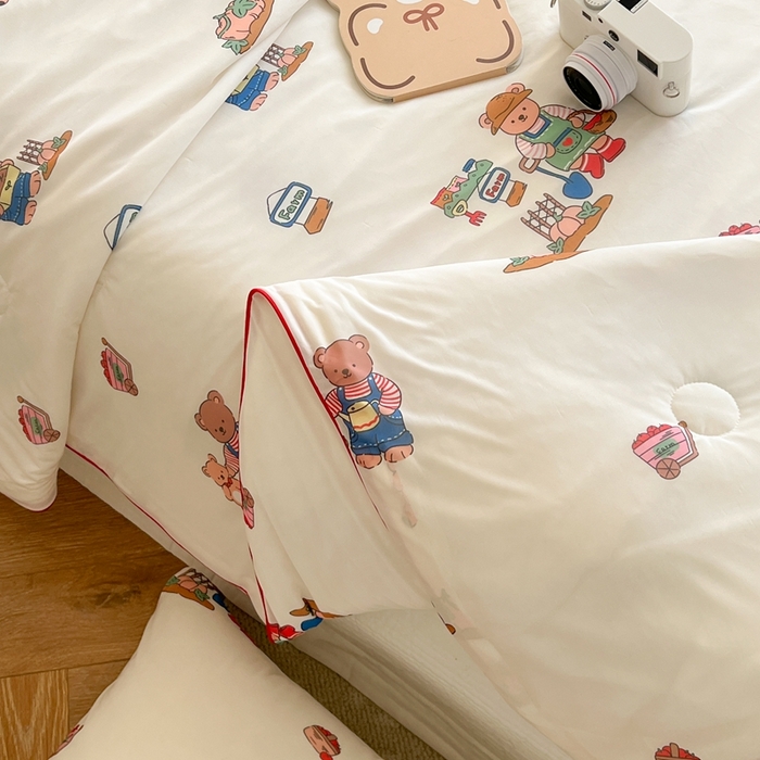 91家纺网 家纺一手货源 找家纺 暖生活 2025新款冰激淋凉感丝夏被系列