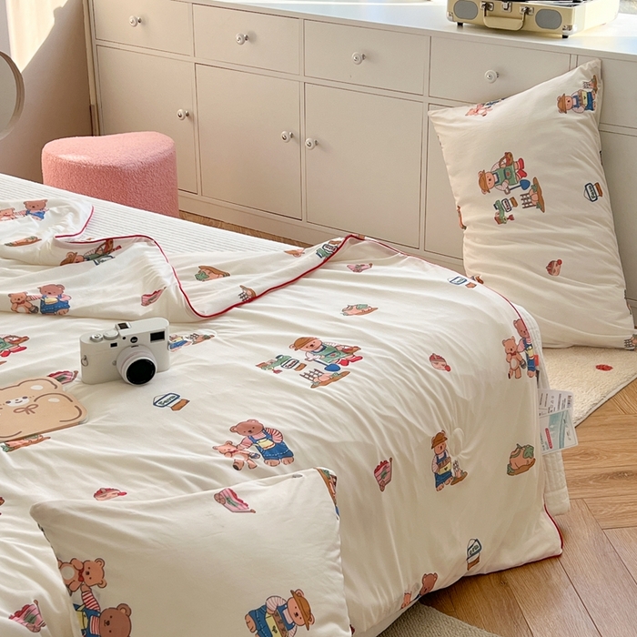 91家纺网 家纺一手货源 找家纺 暖生活 2025新款冰激淋凉感丝夏被系列