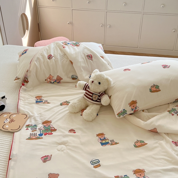 91家纺网 家纺一手货源 找家纺 暖生活 2025新款冰激淋凉感丝夏被系列