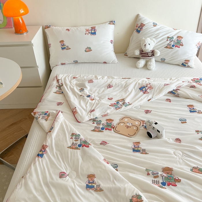 91家纺网 家纺一手货源 找家纺 暖生活 2025新款冰激淋凉感丝夏被系列