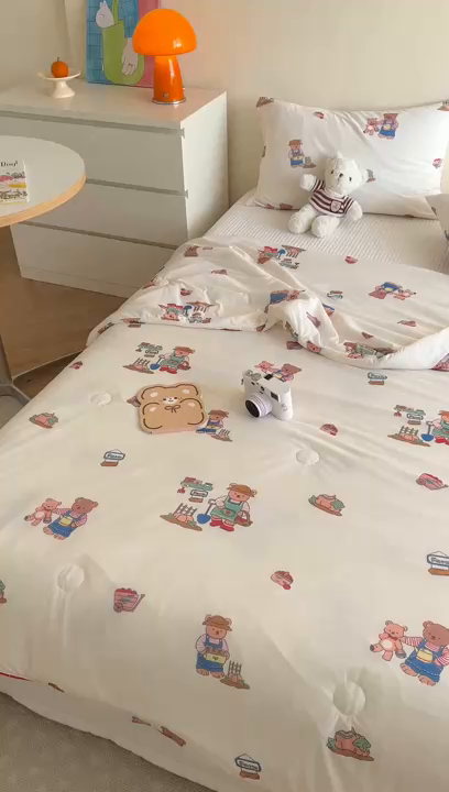 91家纺网 家纺一手货源 找家纺 暖生活 2025新款冰激淋凉感丝夏被系列