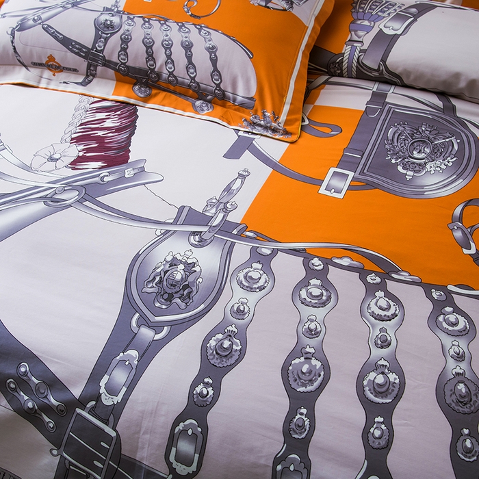 91家纺网 家纺一手货源 找家纺 爵仕2025新款高端100支臻品奢华长绒棉四件套 皇家马鞍