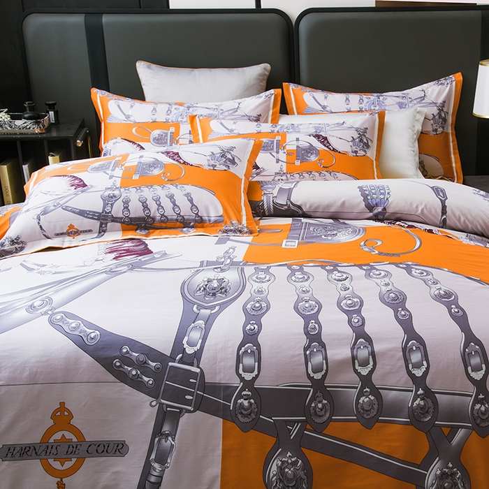 91家纺网 家纺一手货源 找家纺 爵仕2025新款高端100支臻品奢华长绒棉四件套 皇家马鞍