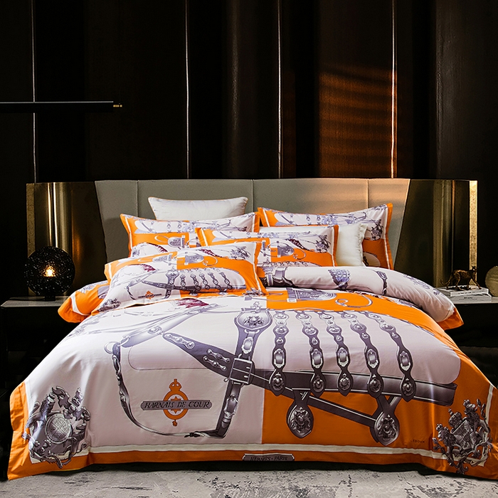 爵仕2025新款高端100支臻品奢华长绒棉四件套 皇家马鞍