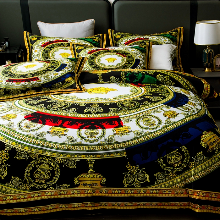 91家纺网 家纺一手货源 找家纺 爵仕2025新款高端100支臻品奢华长绒棉四件套 罗盘