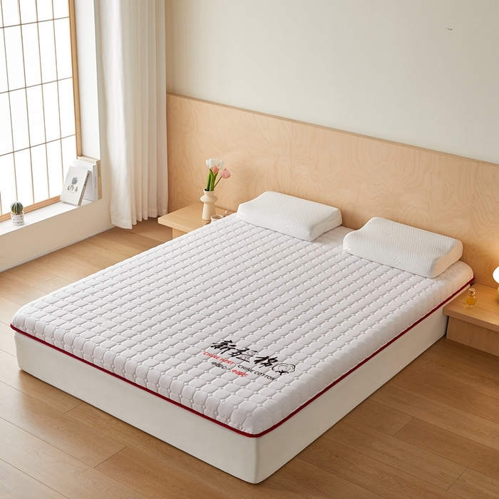 91家纺网 家纺一手货源 找家纺 鹿辉家居（原吉欧力） 2025新款亲肤棉新疆棉花床垫-大床 新疆棉红