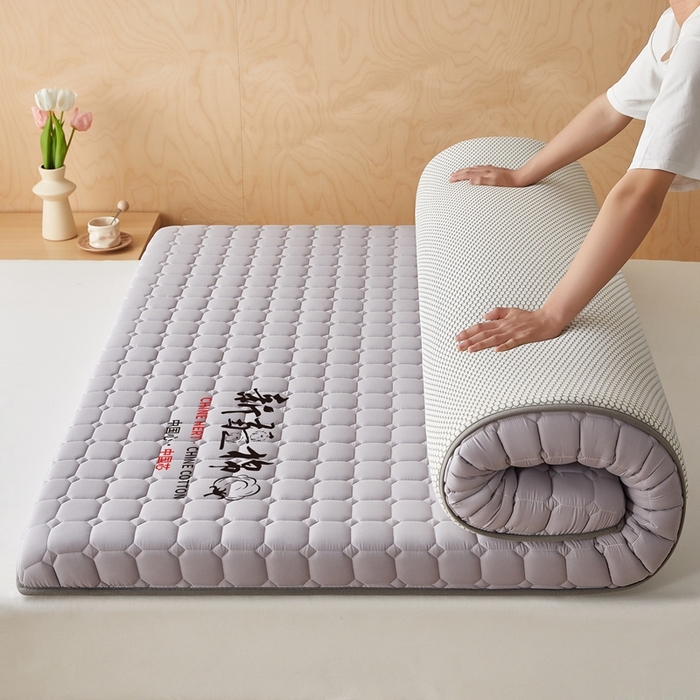 91家纺网 家纺一手货源 找家纺 鹿辉家居（原吉欧力） 2025新款亲肤棉新疆棉花床垫-大床 新疆棉灰