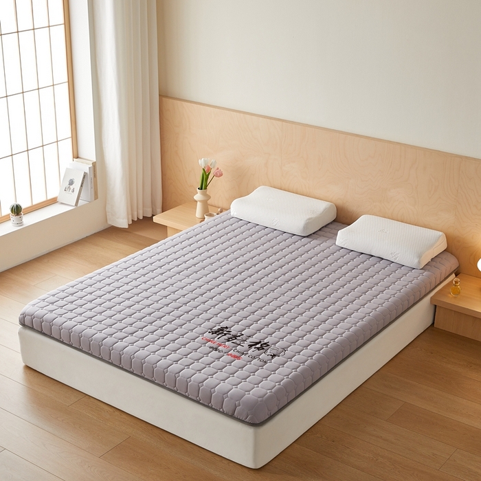 91家纺网 家纺一手货源 找家纺 鹿辉家居（原吉欧力） 2025新款亲肤棉新疆棉花床垫-大床 新疆棉灰