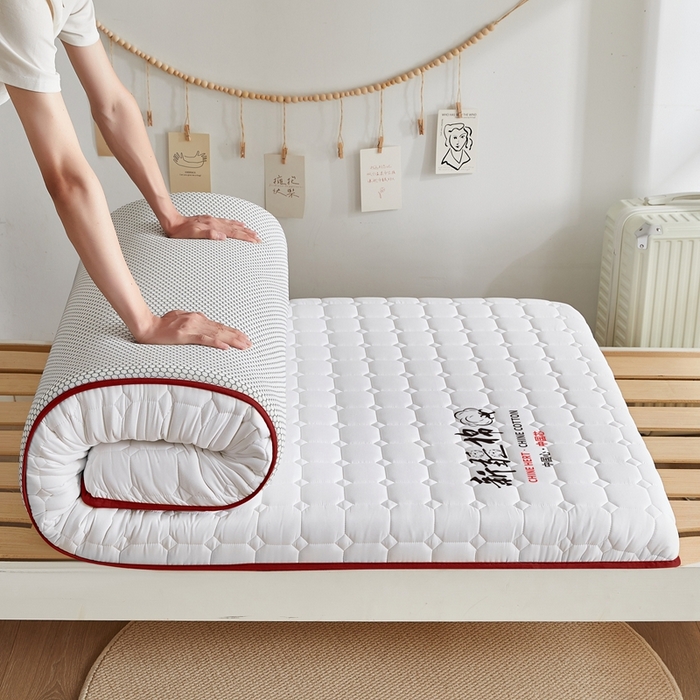 91家纺网 家纺一手货源 找家纺 鹿辉家居（原吉欧力） 2025新款亲肤棉新疆棉花床垫-小床 新疆棉红