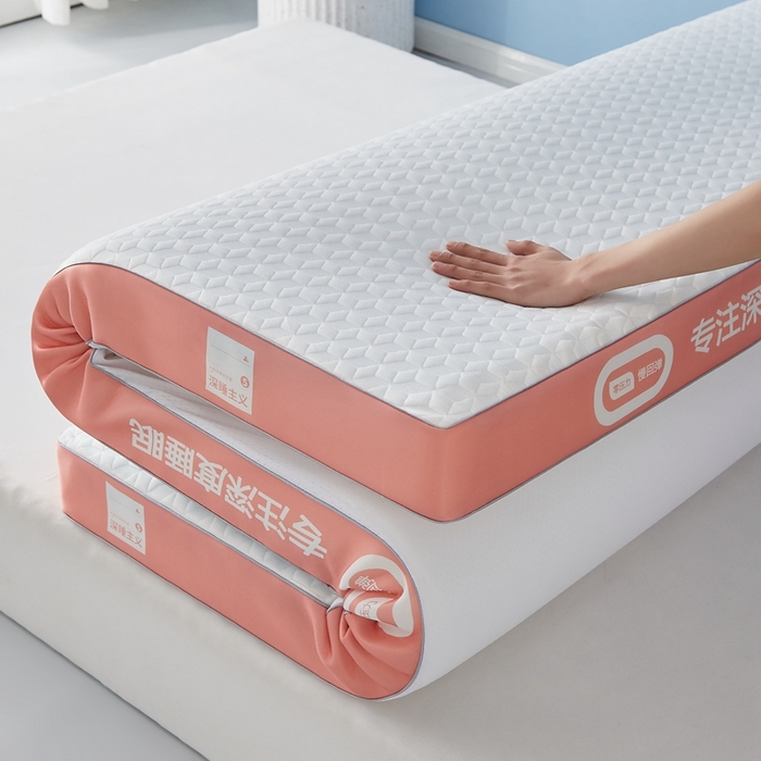 91家纺网 家纺一手货源 找家纺 鹿辉家居（原吉欧力） 2025新款竹炭纤维凝胶复合床垫 深睡橙