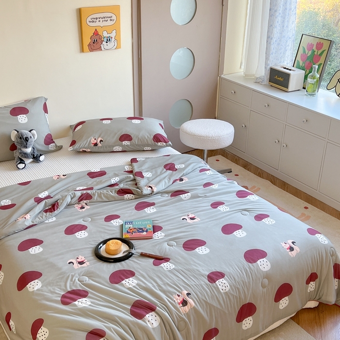 91家纺网 家纺一手货源 找家纺 暖生活 2025新款冰激淋凉感丝夏被系列