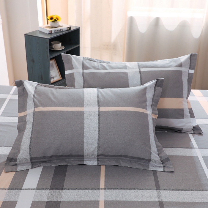 馨雅家纺 2025新款全棉纯棉多规格单品信封枕套 巴比伦-灰