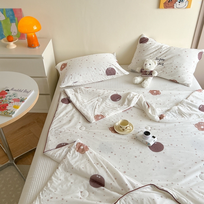 91家纺网 家纺一手货源 找家纺 暖生活 2025新款冰激淋凉感丝夏被系列