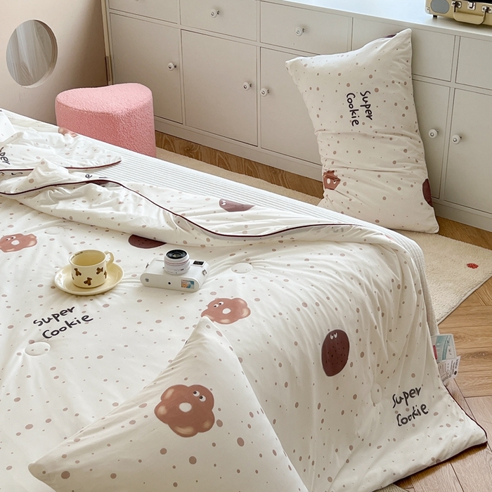 91家纺网 家纺一手货源 找家纺 暖生活 2025新款冰激淋凉感丝夏被系列