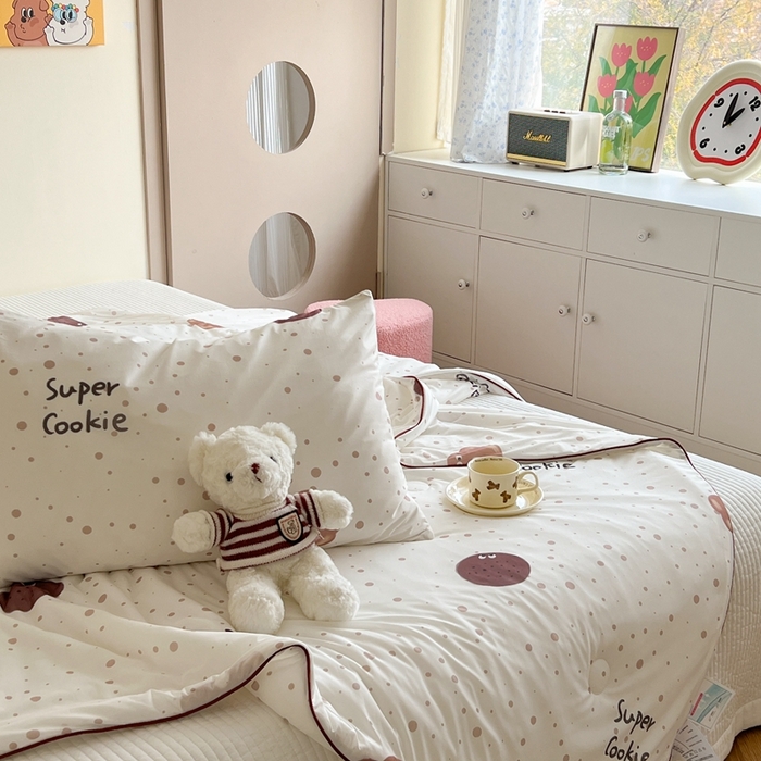 91家纺网 家纺一手货源 找家纺 暖生活 2025新款冰激淋凉感丝夏被系列